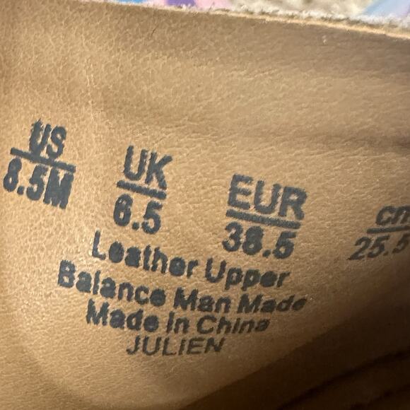 Franco Sarto Julien Sandal Cork Wedge Taupe Suede Espadrilles Size-8.5M Boho - Picture 11 of 17